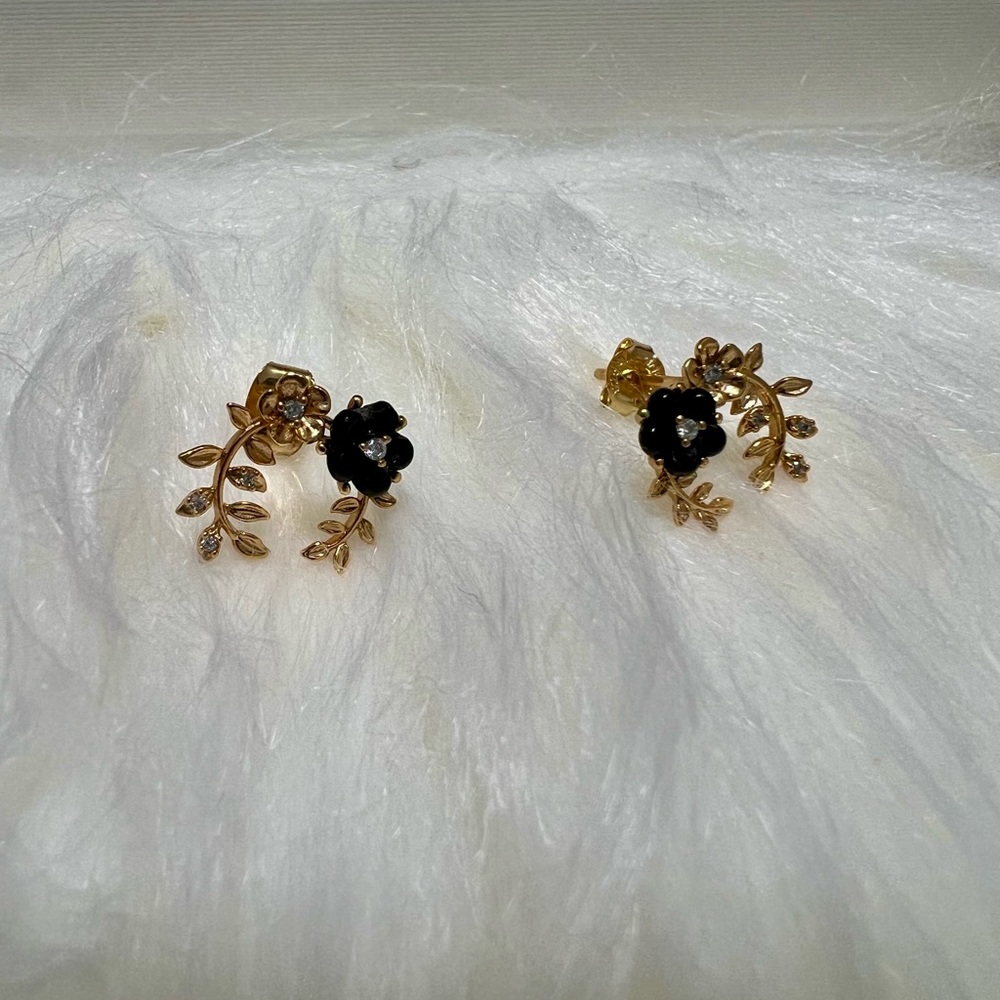 Anthropologie flower enamel earrings